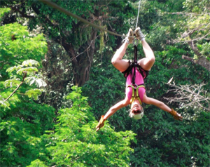 Ziplining in Costa Rica at Spring Break