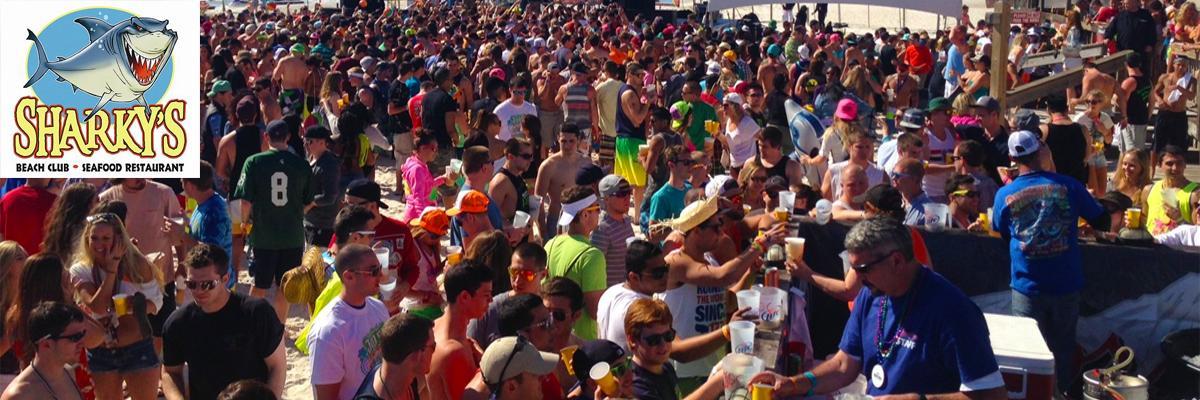 Spring Break Sharky's Beach Front Restaurant & Tiki Bar - Panama City, USA