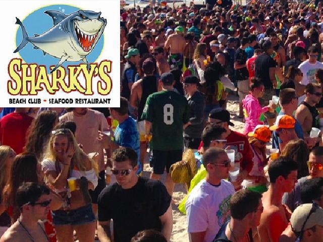 Panama City, USA - Sharky's Beach Front Restaurant & Tiki Bar